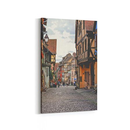 Olla 18842D Yapı Görseli Dikey Kanvas Tablo (Ölçü: 80X120)