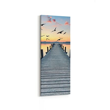 Olla 14078DI Doğa / Manzara Görseli Dikey İnce Kanvas Tablo (Ölçü: 40X120)