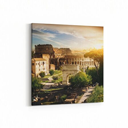 Olla 18995K Yapı Görseli Kare Kanvas Tablo (Ölçü: 30X30)