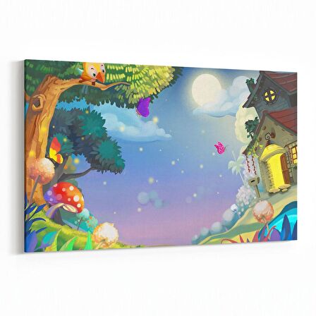 Olla 12779Y Çocuk Odası Görseli Yatay Kanvas Tablo (Ölçü: 70X50)