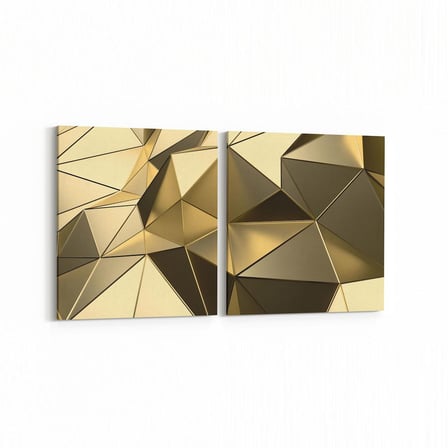 Olla 10141K2Y Abstract Görsel Kare 2'li Yatay Kanvas Tablo (Ölçü: 125X60)
