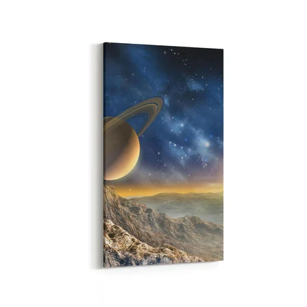 Olla 17672DD Uzay Görseli Dikey Dar Kanvas Tablo (Ölçü: 30X60)