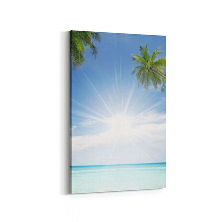 Olla 16636D Kumsal / Sahil Görseli Dikey Kanvas Tablo (Ölçü: 60X90)