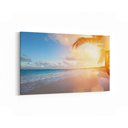 Olla 16485Y Kumsal / Sahil Görseli Yatay Kanvas Tablo (Ölçü: 120X80)
