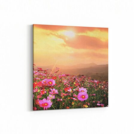 Olla 16009K Günbatımı Görseli Kare Kanvas Tablo (Ölçü: 25X25)
