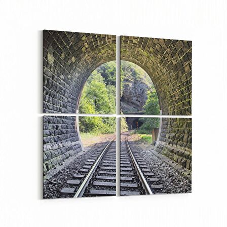 Olla 13878K4 Doğa / Manzara Görseli Kare 4'lü Kanvas Tablo (Ölçü: 65X65)