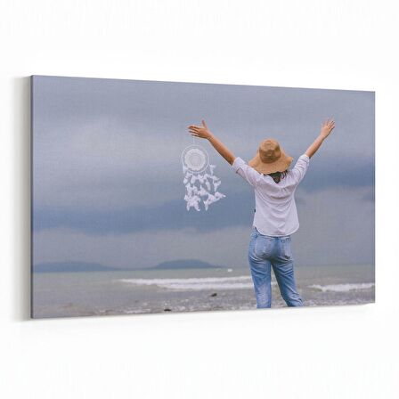 Olla 16954Y Model / Manken Görseli Yatay Kanvas Tablo (Ölçü: 45X30)