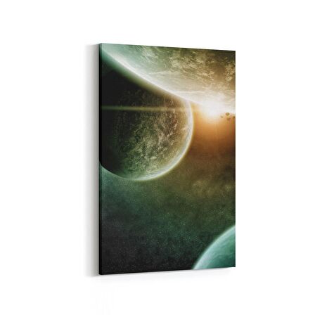 Olla 17694D Uzay Görseli Dikey Kanvas Tablo (Ölçü: 60X90)