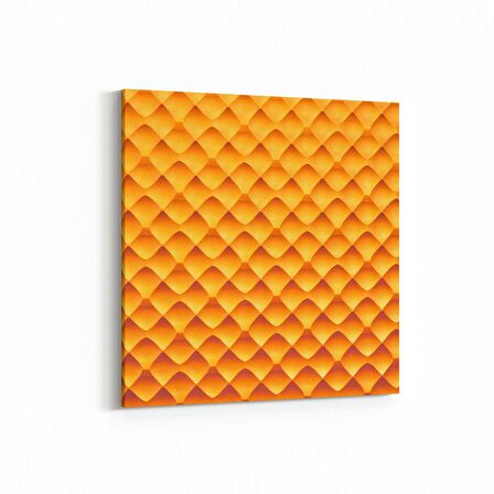 Olla 10033K Abstract 3 Boyut Görsel Kare Kanvas Tablo (Ölçü: 30X30)