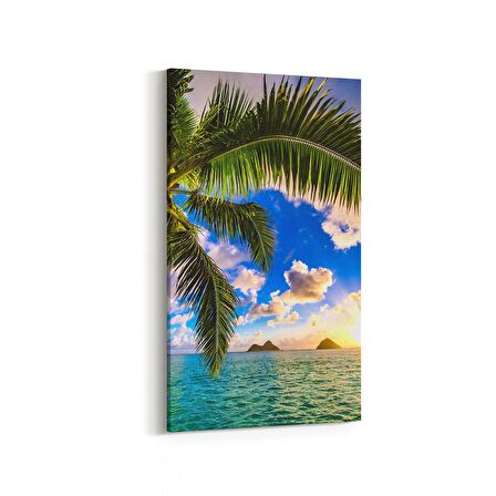 Olla 16064DD Günbatımı Görseli Dikey Dar Kanvas Tablo (Ölçü: 60X120)