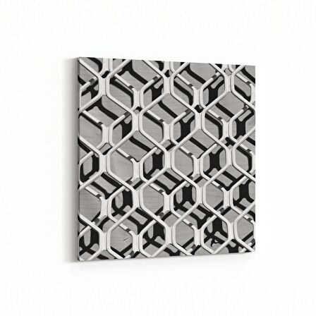 Olla 10038K Abstract 3 Boyut Görsel Kare Kanvas Tablo (Ölçü: 30X30)