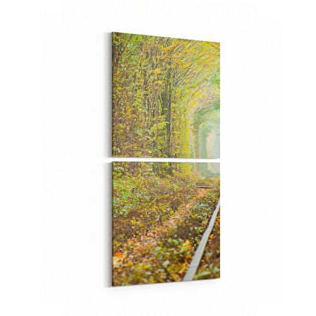 Olla 13405K2D Doğa / Manzara Görseli Kare 2'li Dikey Kanvas Tablo (Ölçü: 30X65)