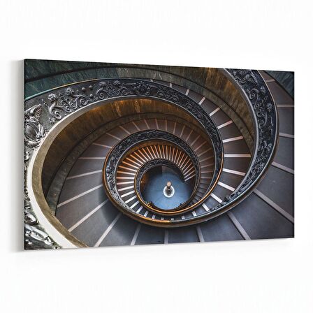 Olla 10270Y Abstract Girdap Görsel Yatay Kanvas Tablo (Ölçü: 70X50)