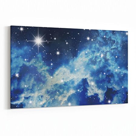 Olla 14844Y Gece Gökyüzü Görseli Yatay Kanvas Tablo (Ölçü: 90X60)