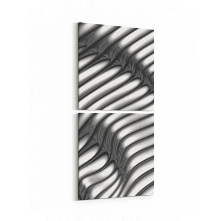 Olla 10390K2D Abstract Görsel Kare 2'li Dikey Kanvas Tablo (Ölçü: 30X65)