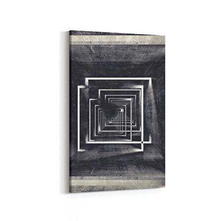 Olla 10434D Abstract Tünel Görsel Dikey Kanvas Tablo (Ölçü: 60X90)