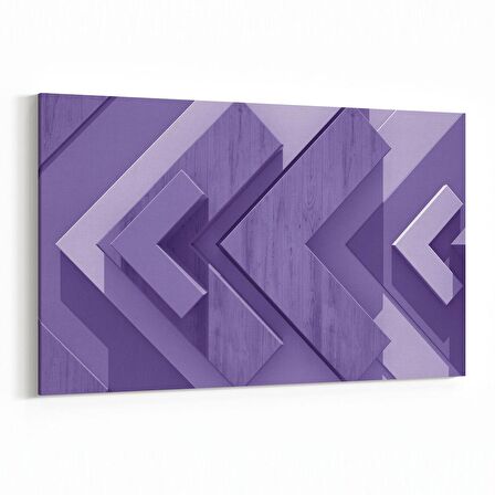 Olla 10043Y Abstract 3 Boyut Görsel Yatay Kanvas Tablo (Ölçü: 70X50)
