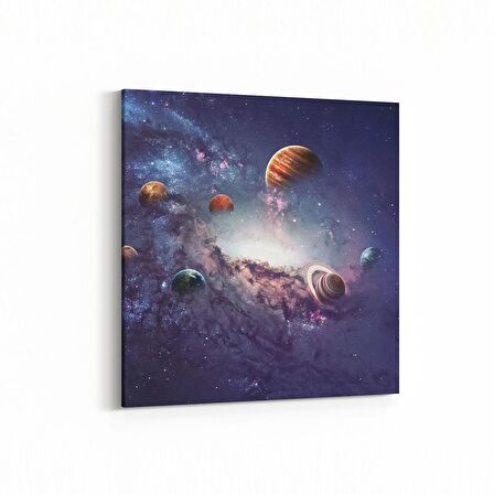 Olla 17656K Uzay Görseli Kare Kanvas Tablo (Ölçü: 25X25)