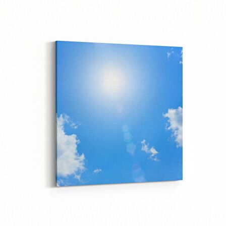 Olla 15385K Gökyüzü Bulut Görseli  Kare Kanvas Tablo (Ölçü: 25X25)