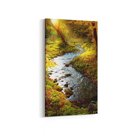 Olla 13819DD Doğa / Manzara Görseli Dikey Dar Kanvas Tablo (Ölçü: 60X120)