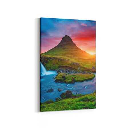 Olla 16053D Günbatımı Görseli Dikey Kanvas Tablo (Ölçü: 60X90)