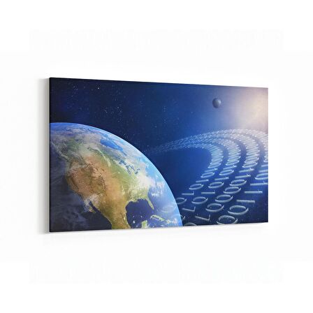 Olla 17692Y Uzay Görseli Yatay Kanvas Tablo (Ölçü: 120X80)