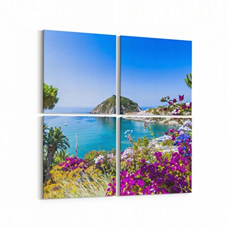 Olla 13826K4 Doğa / Manzara Görseli Kare 4'lü Kanvas Tablo (Ölçü: 65X65)