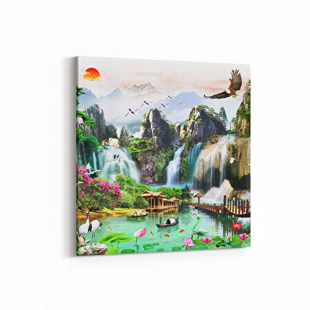 Olla 13574K Doğa / Manzara Görseli Kare Kanvas Tablo (Ölçü: 30X30)