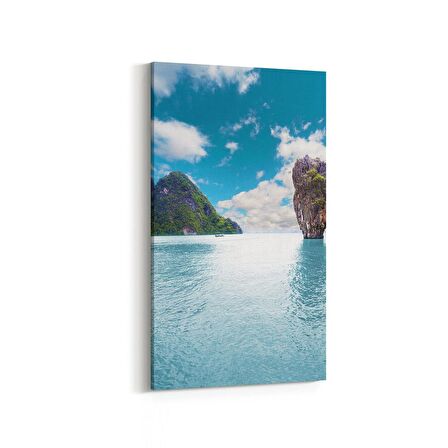 Olla 14006DD Doğa / Manzara Görseli Dikey Dar Kanvas Tablo (Ölçü: 60X120)