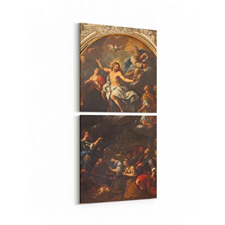 Olla 16276K2D Heykel / Sanat Görseli Kare 2'li Dikey Kanvas Tablo (Ölçü: 30X65)