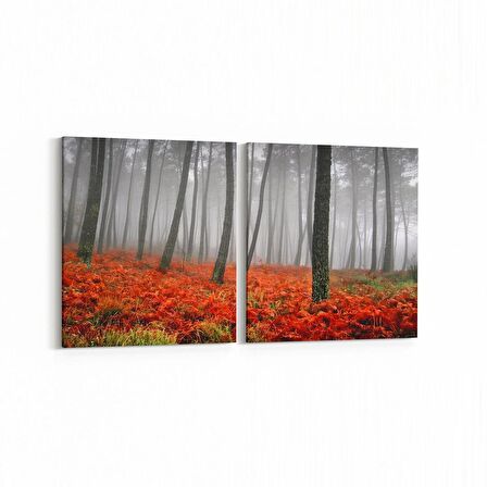 Olla 14280K2Y Doğa / Manzara Görseli Kare 2'li Yatay Kanvas Tablo (Ölçü: 145X70)