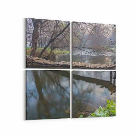 Olla 13662K4 Doğa / Manzara Görseli Kare 4'lü Kanvas Tablo (Ölçü: 65X65)