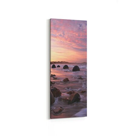 Olla 15898DI Günbatımı Görseli Dikey İnce Kanvas Tablo (Ölçü: 40X120)