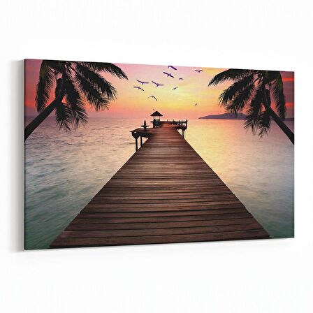 Olla 15936Y Günbatımı Görseli Yatay Kanvas Tablo (Ölçü: 45X30)