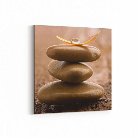 Olla 17382K Taş / Tuğla Görseli Kare Kanvas Tablo (Ölçü: 25X25)