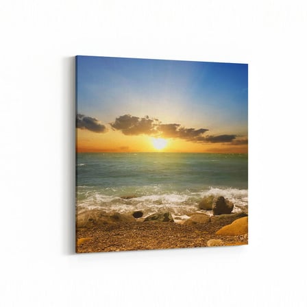 Olla 16057K Günbatımı Görseli Kare Kanvas Tablo (Ölçü: 40X40)