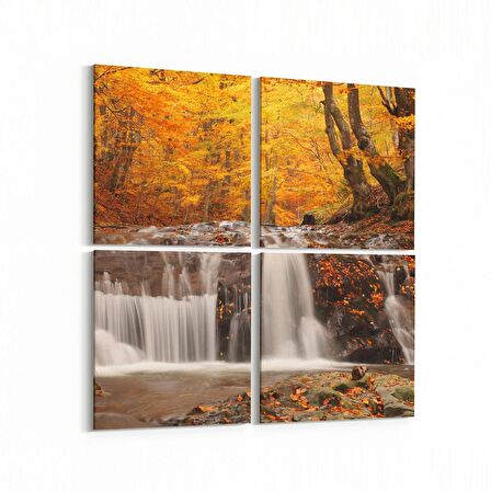 Olla 14316K4 Doğa / Manzara Görseli Kare 4'lü Kanvas Tablo (Ölçü: 145X145)