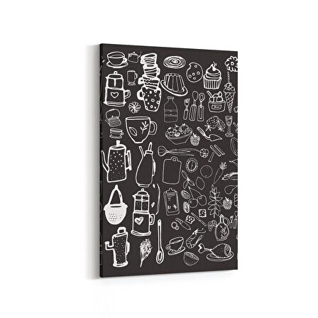 Olla 15262D Gıda Görseli Dikey Kanvas Tablo (Ölçü: 60X90)