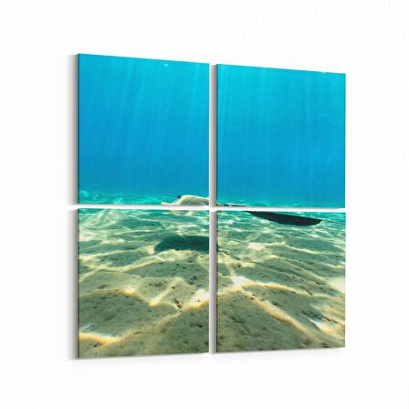 Olla 12922K4 Deniz / Okyanus Görseli Kare 4'lü Kanvas Tablo (Ölçü: 145X145)