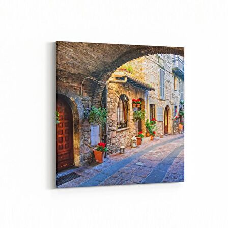 Olla 18778K Yapı Görseli Kare Kanvas Tablo (Ölçü: 25X25)