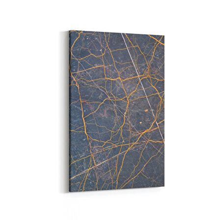 Olla 16695D Mermer Desen Görsel Dikey Kanvas Tablo (Ölçü: 60X90)