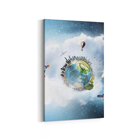 Olla 17666D Uzay Görseli Dikey Kanvas Tablo (Ölçü: 60X90)