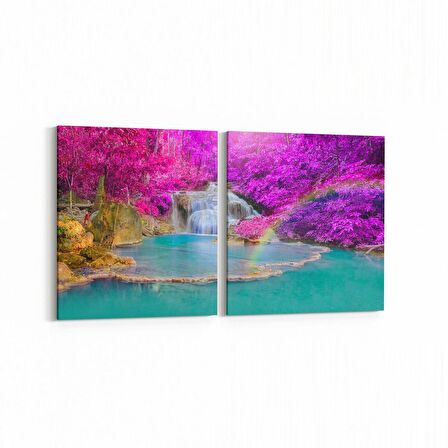 Olla 13820K2Y Doğa / Manzara Görseli Kare 2'li Yatay Kanvas Tablo (Ölçü: 145X70)
