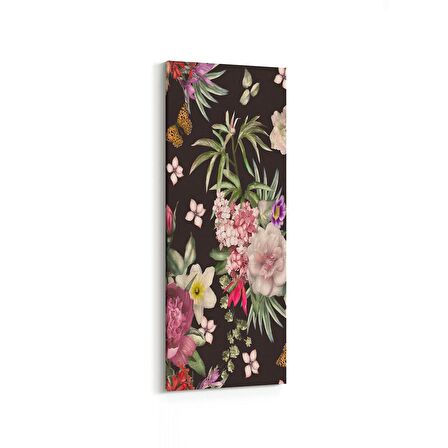 Olla 11785DI Çiçek Görseli Dikey İnce Kanvas Tablo (Ölçü: 40X120)