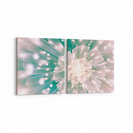 Olla 10359K2Y Abstract Görsel Kare 2'li Yatay Kanvas Tablo (Ölçü: 105X50)