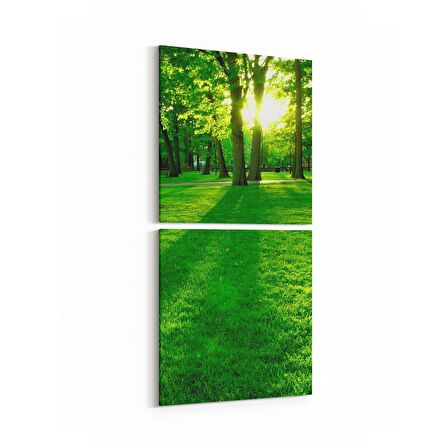 Olla 13370K2D Doğa / Manzara Görseli Kare 2'li Dikey Kanvas Tablo (Ölçü: 30X65)