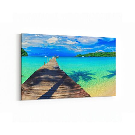 Olla 16602Y Kumsal / Sahil Görseli Yatay Kanvas Tablo (Ölçü: 90X60)