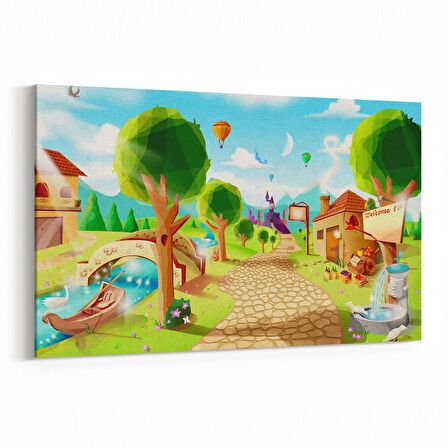 Olla 12766Y Çocuk Odası Görseli Yatay Kanvas Tablo (Ölçü: 45X30)