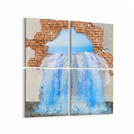 Olla 13323K4 Doğa / Manzara Görseli Kare 4'lü Kanvas Tablo (Ölçü: 65X65)