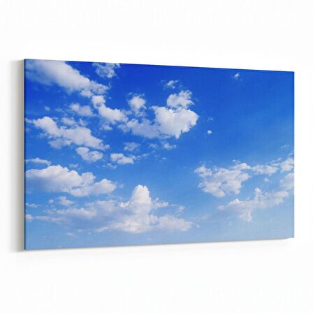 Olla 15676Y Gökyüzü Bulut Görseli  Yatay Kanvas Tablo (Ölçü: 45X30)